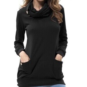 NEW Levaca Womens Pullover Cowl Neck Sweater Top Long Sleeve Casual Work XL